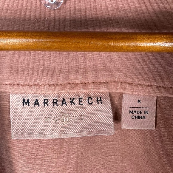 Anthropologie Marrakech Moto zip snap jacket coat dusty rose pink size S H25 - Picture 7 of 8